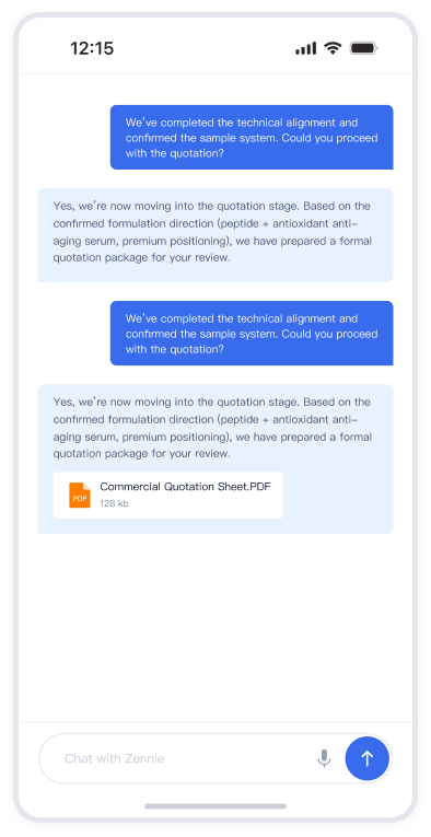 Zenative business action phone preview