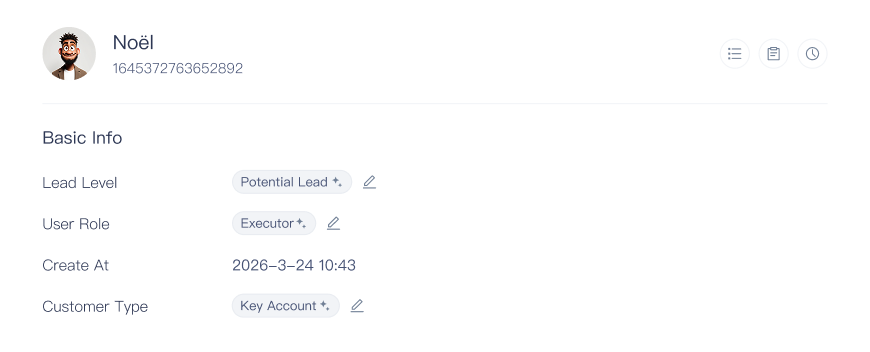 Customer profile identification preview